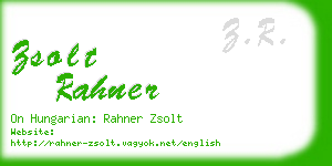 zsolt rahner business card